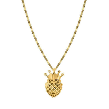 Diamond Lion King Pendant in 10k White Gold
